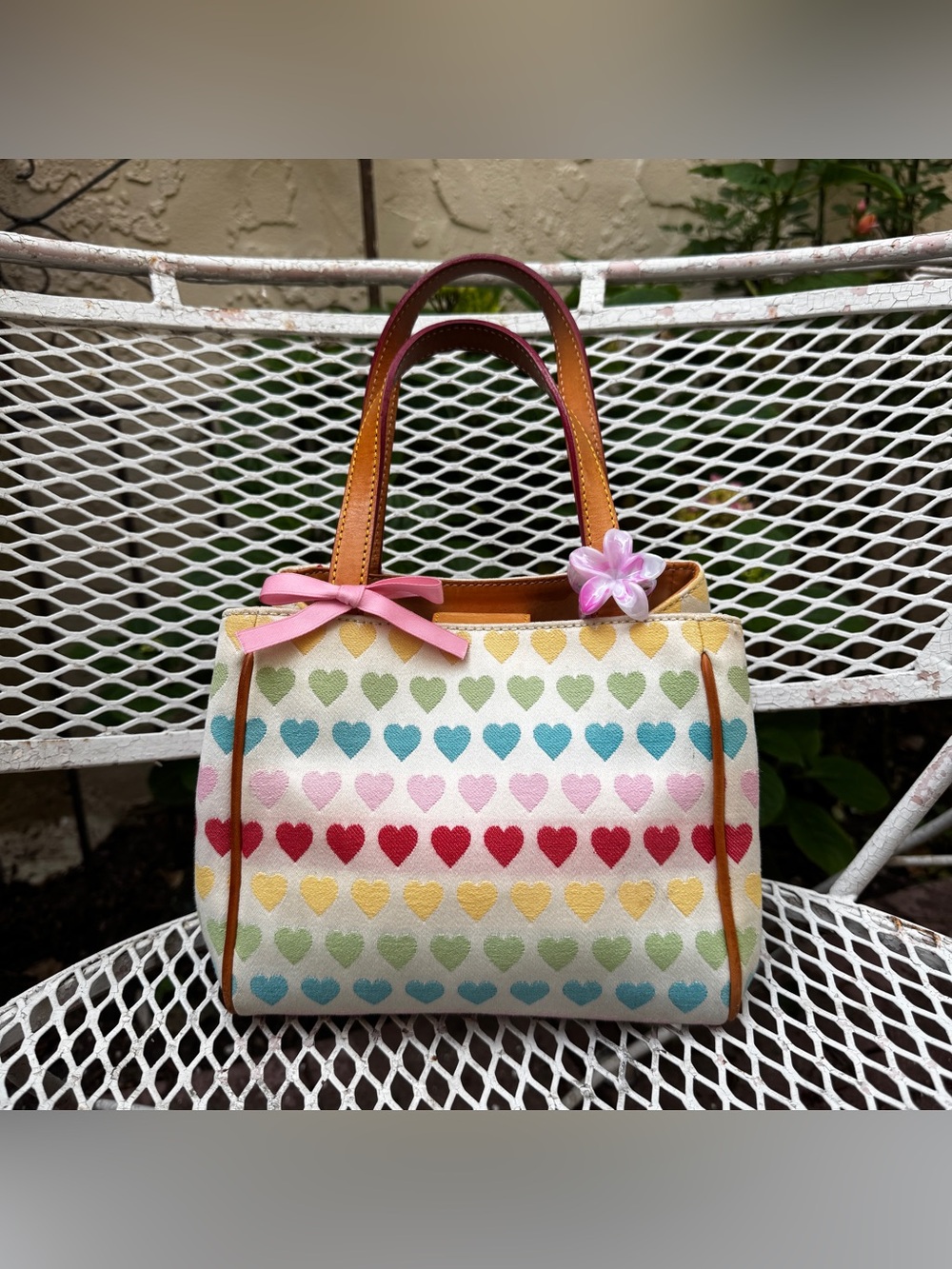 Dooney & Bourke Mini Rainbow Heart Bag